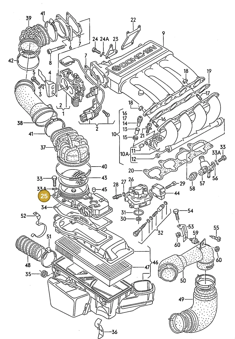 026133471 — Volkswagen Jetta                  89 (1988-1989) diagram 064053500, position 25