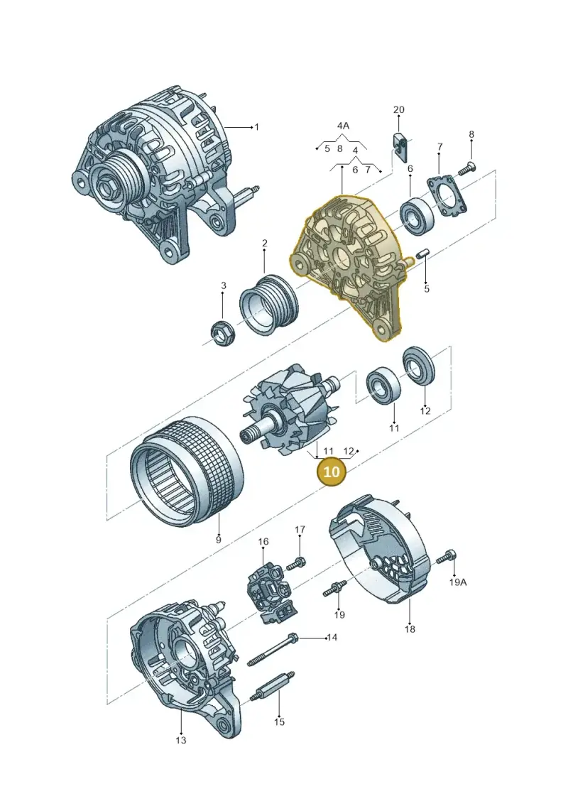 026903213A — Volkswagen FOX                  M.05> (2005-) diagram 388903100, position 10