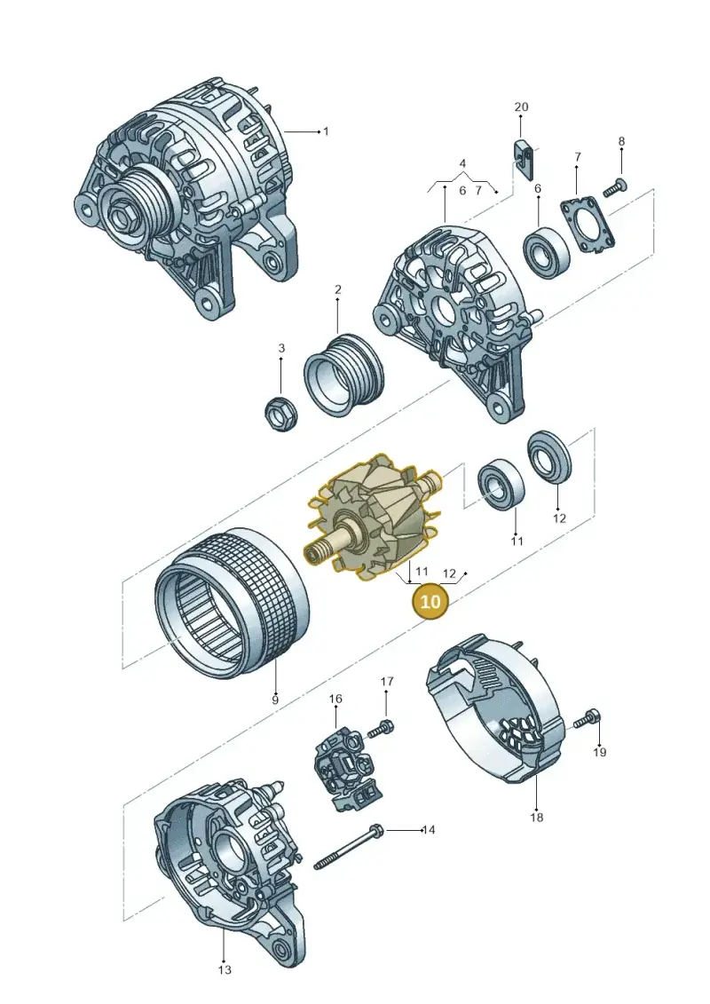 026903213A — Volkswagen Polo (2011-2014) diagram 541903120, position 10