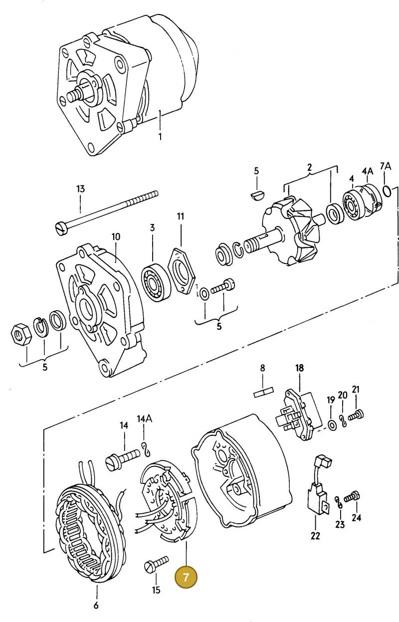 026903359 — Volkswagen LT, LT 4x4 (28-55) (1989-1995) diagram 006110000, position 7
