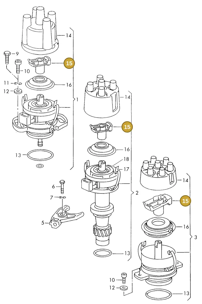 026905225K — Volkswagen GOLF CABRIO (1998-2001) diagram 121905400, position 15