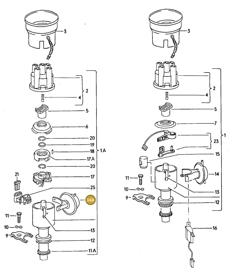 026905271A — Volkswagen Jetta                  86 (1985-1986) diagram 014207000, position 14A