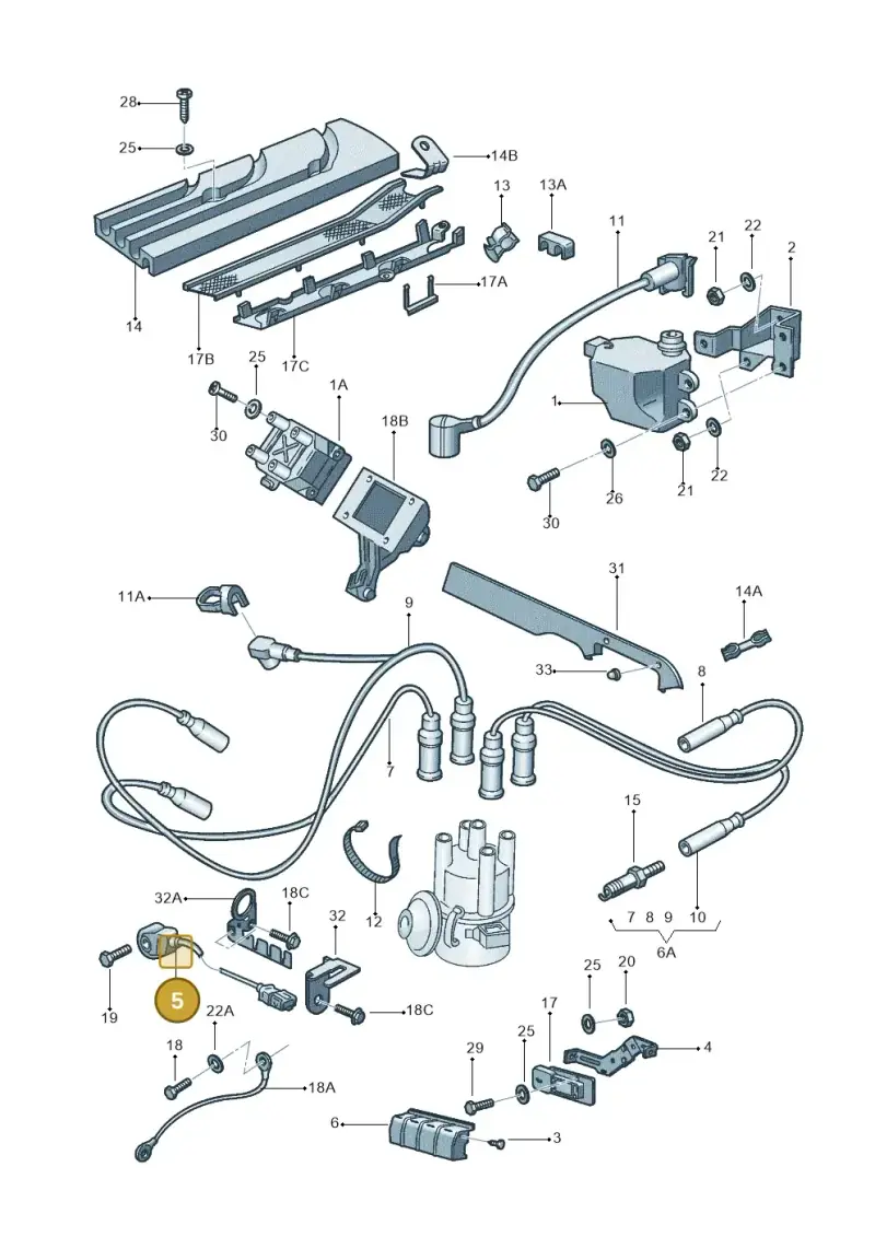 0269053772 — Volkswagen GOL 2P/4P (2002-2006) diagram 303905100, position 5