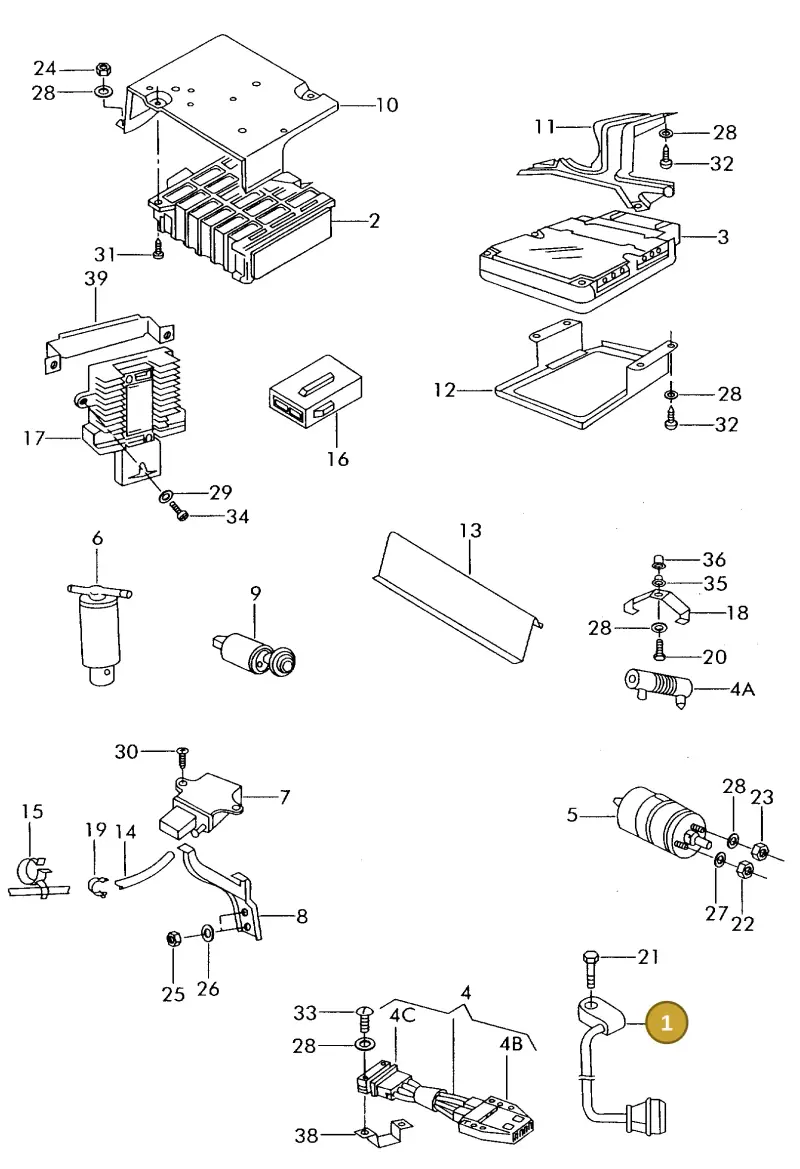 0269053772 — Volkswagen 325 platform diagram 311906100, position 1