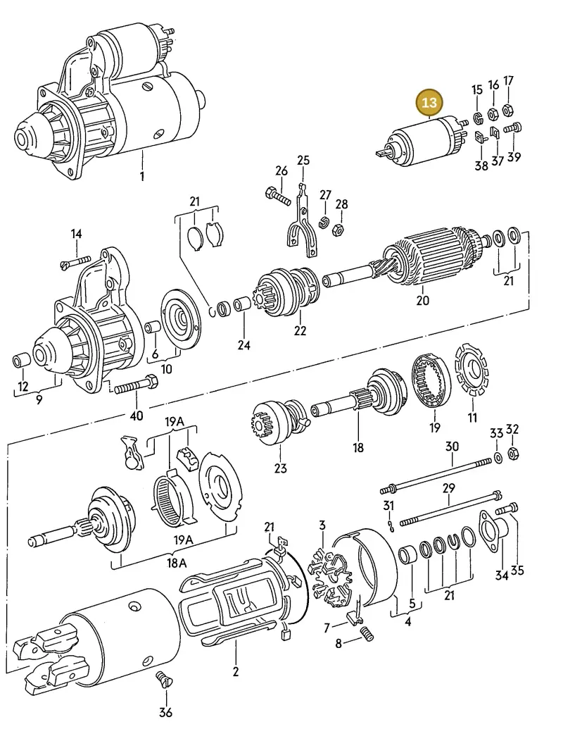 026911287 — Volkswagen LT, LT 4x4 (28-55) (1989-1995) diagram 006112000, position 13
