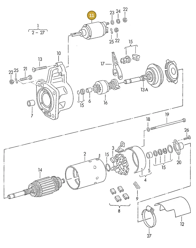 026911287 — Volkswagen Polo/Polo Coupe (1990-1994) diagram 120096000, position 11