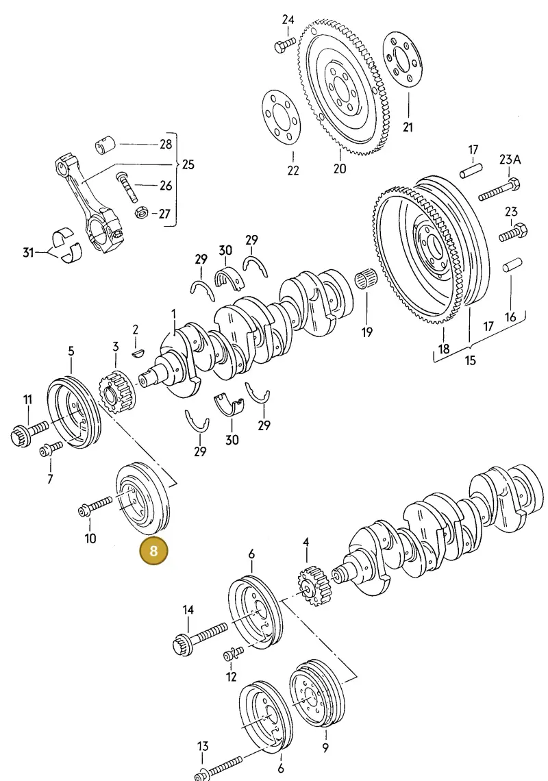 027105243 — Volkswagen Scirocco (1983-1989) diagram 013006100, position 8
