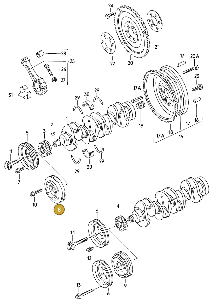 027105243 — Volkswagen Jetta                  89 (1988-1989) diagram 067006000, position 8