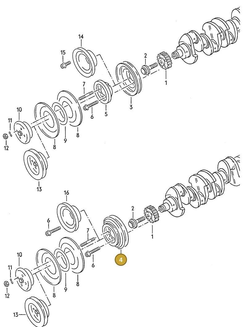 027105243 — Volkswagen Jetta                  89 (1988-1989) diagram 092006100, position 4