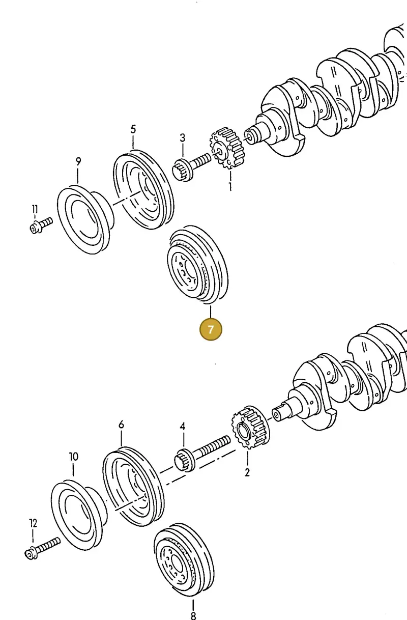 027105243 — Volkswagen Jetta                  87 (1986-1987) diagram 110006100, position 7