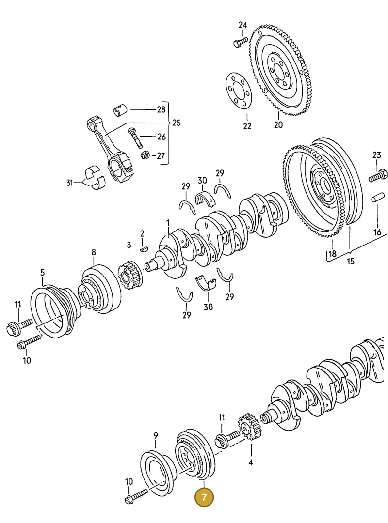 027105243 — Volkswagen Passat (1991-1993) diagram 110006200, position 7