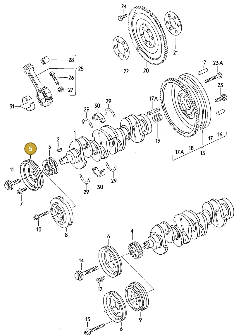 027105255 — Volkswagen JETTA (FAW)            91> (1991-) diagram 067006000, position 5