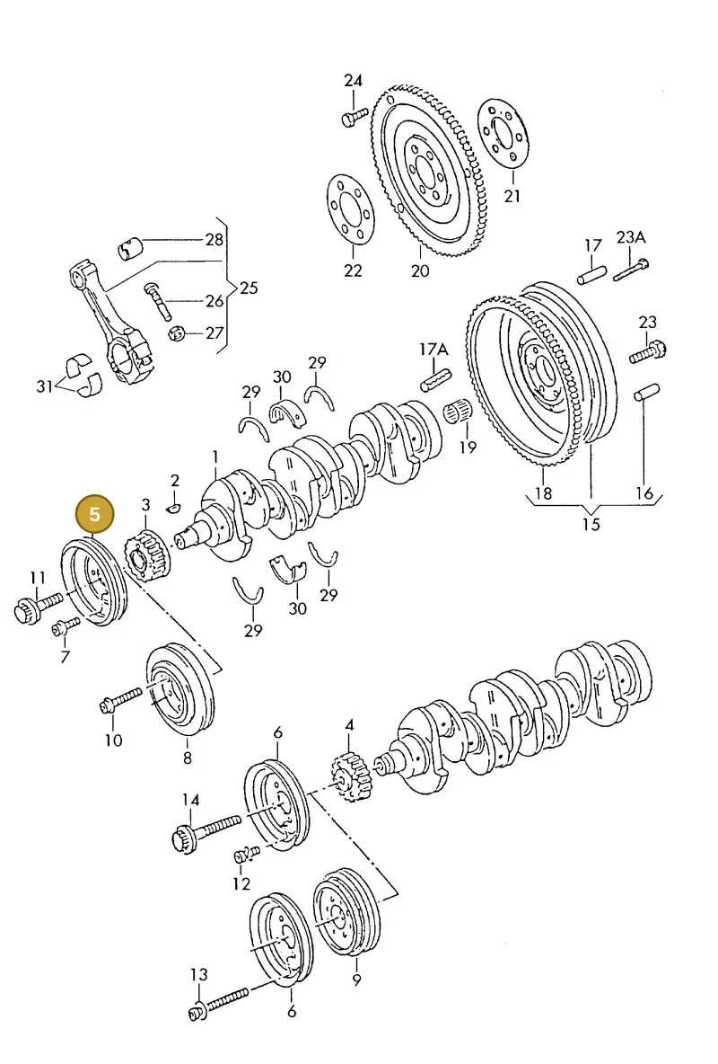 027105255 — Volkswagen TYPE 2 "ZA" (1995-2003) diagram 275105200, position 5