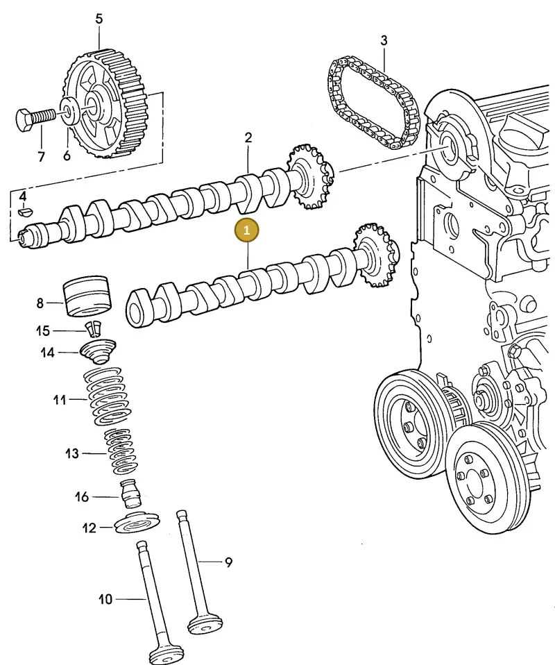 027109021AL — Volkswagen Golf/Jetta  "USA","MEX"89>92 (1988-1992) diagram 042006100, position 1