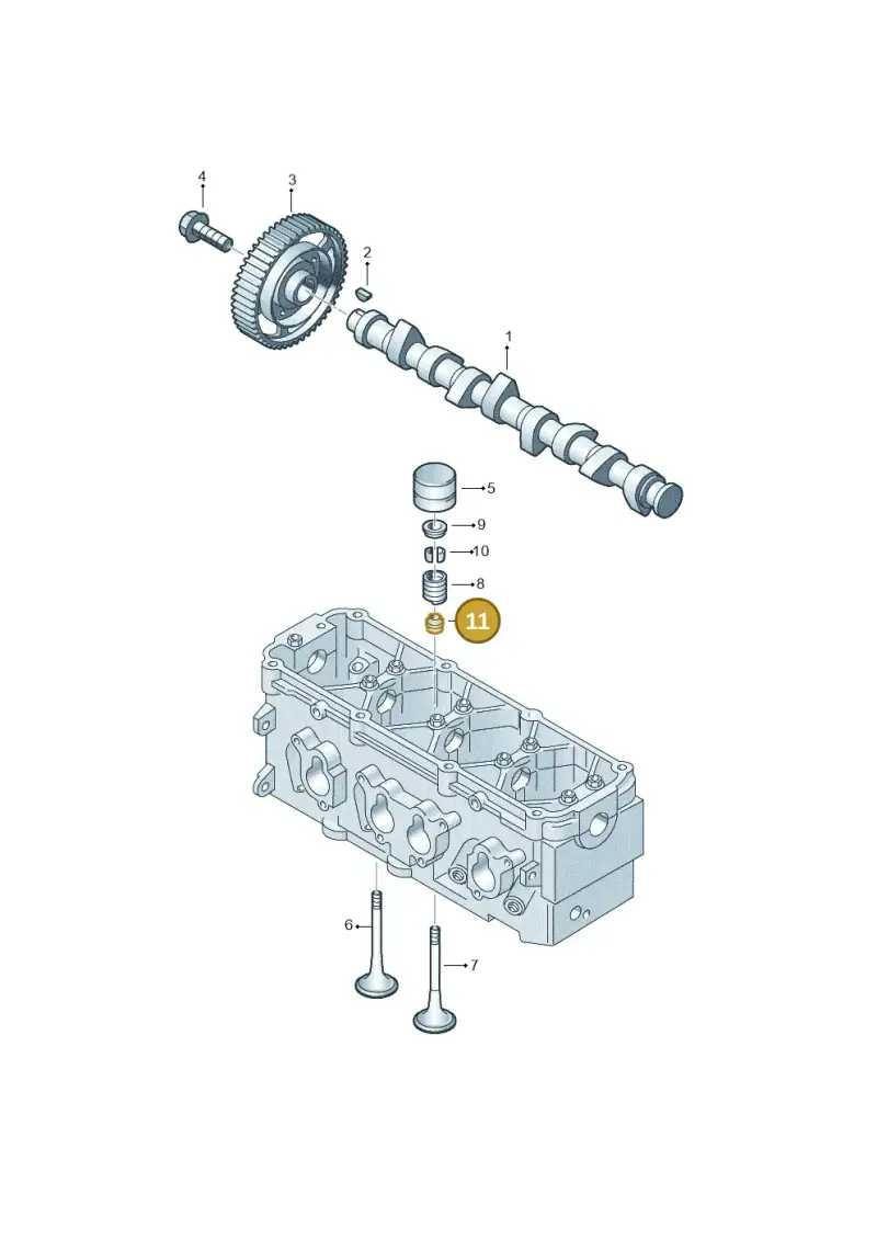 027109675 — Volkswagen Caddy Maxi Kombi (2010-2015) diagram 477109250, position 11