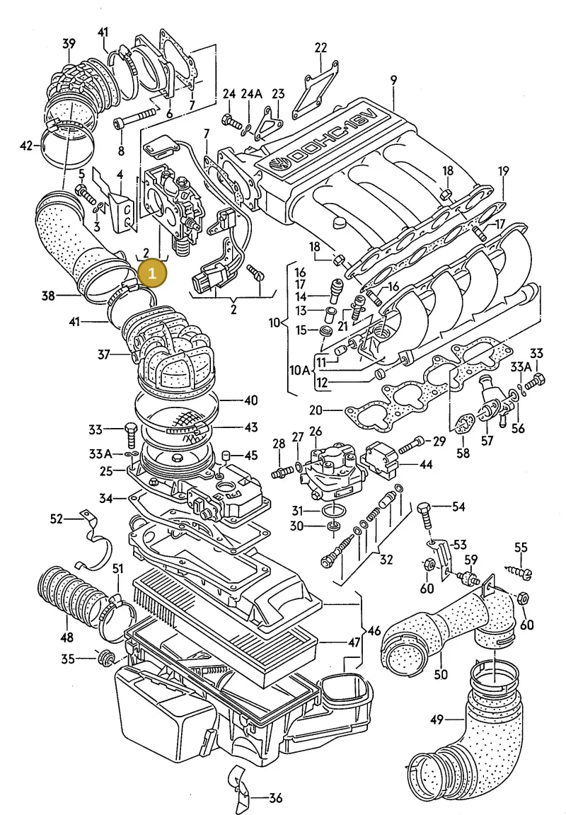 027133063BA — Volkswagen Jetta                  89 (1988-1989) diagram 064053500, position 1