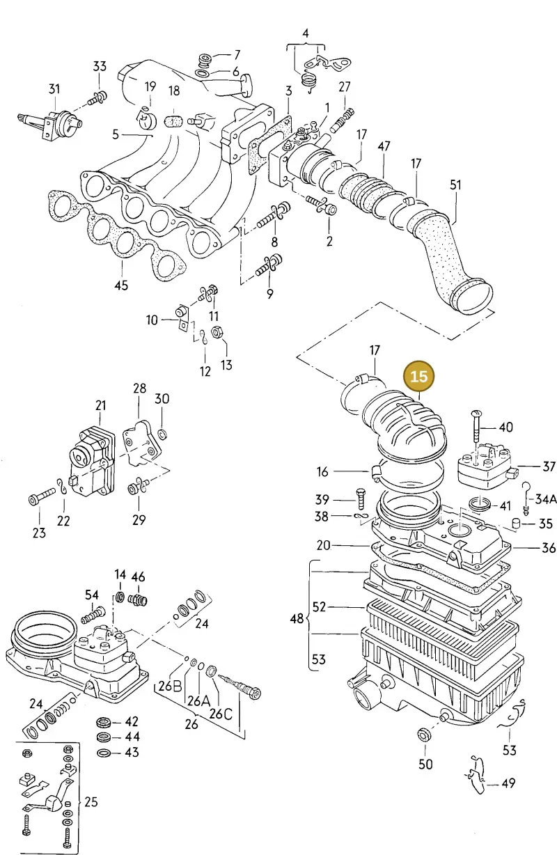 027133357A — Volkswagen CADDY (1982-1992) diagram 007048000, position 15