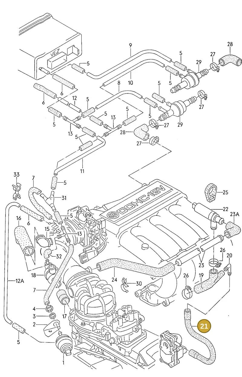 027133595B — Volkswagen Jetta (1989-1991) diagram 092051000, position 21