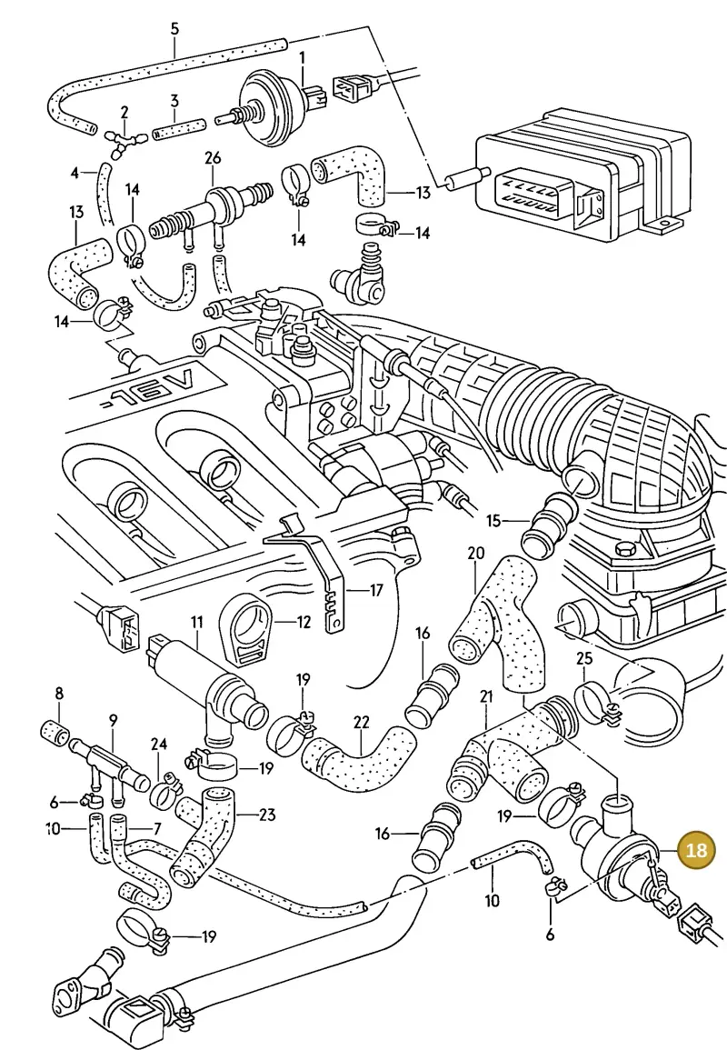 027133985A — Volkswagen Scirocco (1983-1989) diagram 013046000, position 18