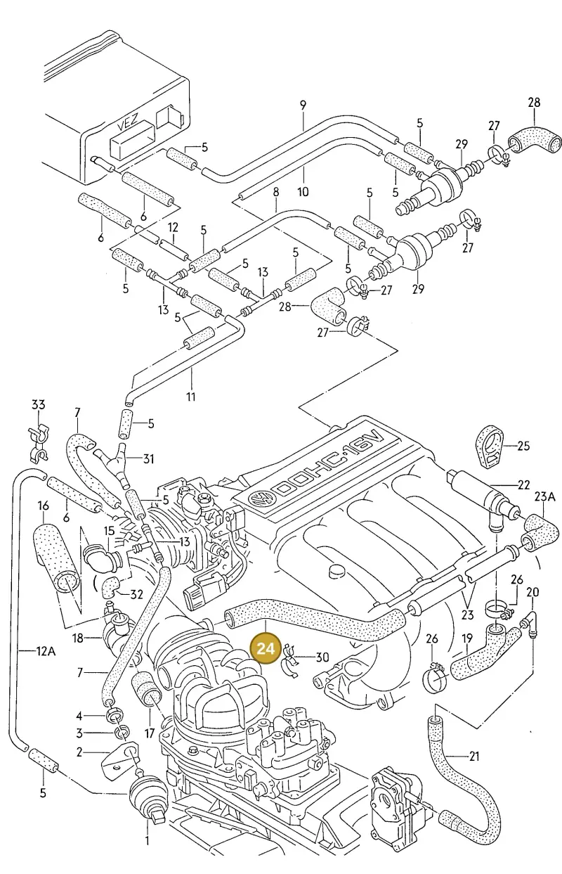 027133997S — Volkswagen Jetta (1989-1991) diagram 092051000, position 24