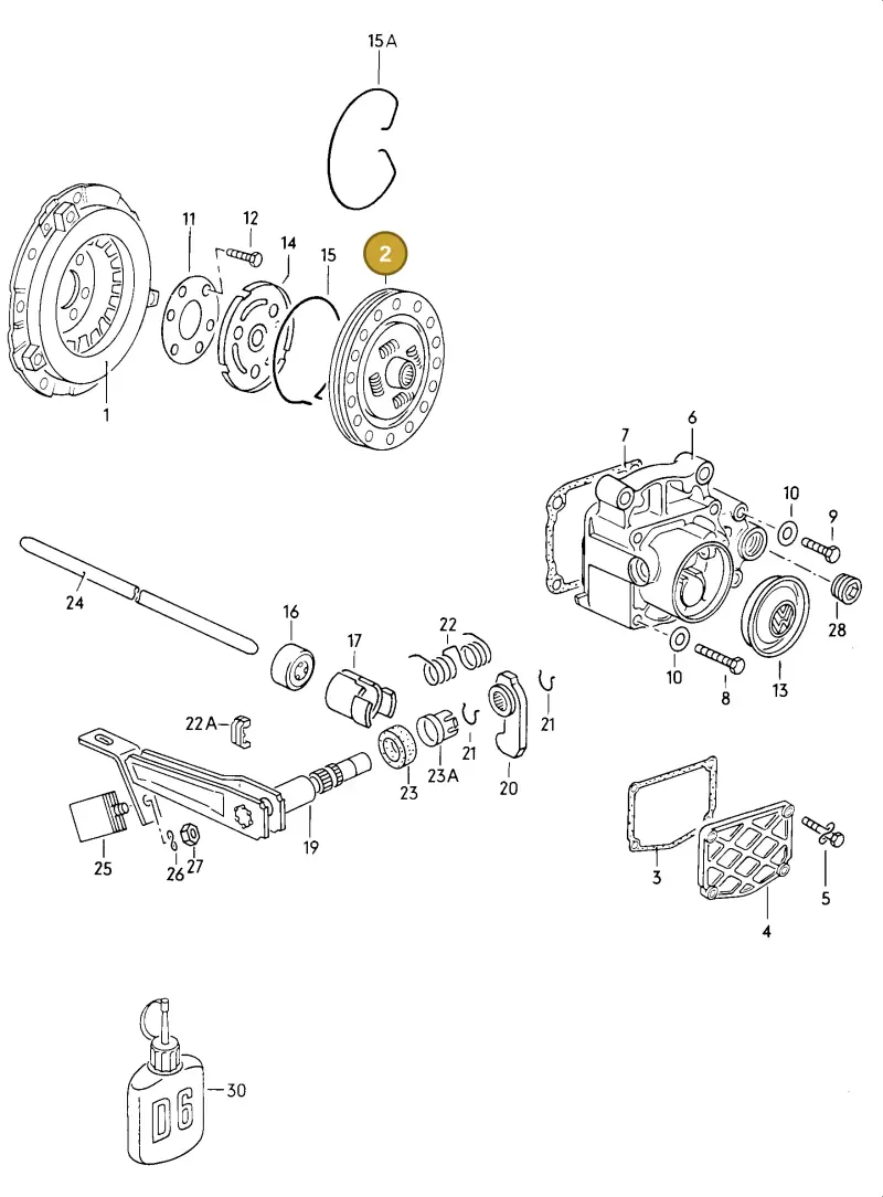 027141033SX — Volkswagen CADDY (1982-1992) diagram 043028000, position 2