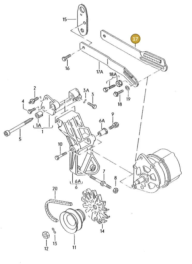 027903133E — Volkswagen Passat (1991-1993) diagram 013196200, position 17
