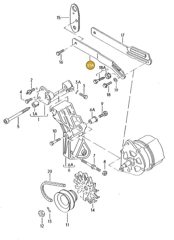 027903251D — Volkswagen Passat (1991-1993) diagram 013196200, position 17A
