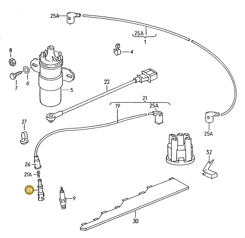 027905447 — Volkswagen Corrado (1989-1995) diagram 076198000, position 29