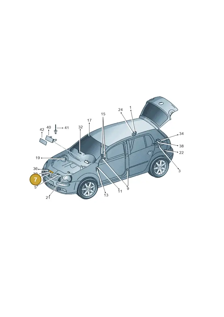028010840M — Volkswagen Golf (2011-2013) diagram 420010000, position 7