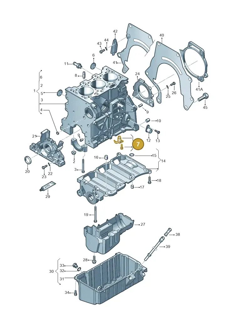 028103157 — Volkswagen POLO (1999-2001) diagram 231103150, position 7