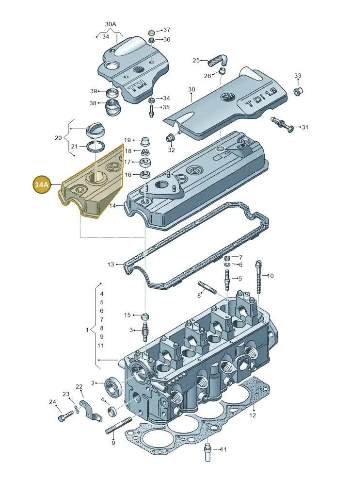 028103469E — Volkswagen LUPO/3L TDI (2003-2005) diagram 121103450, position 14A