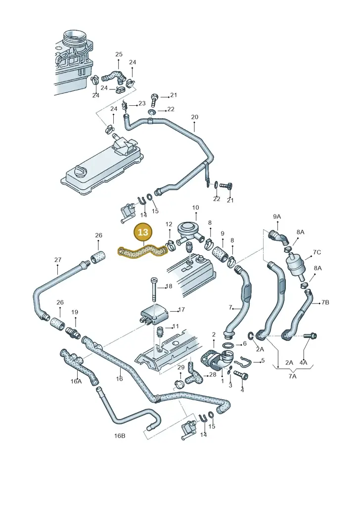 028103493 — Volkswagen Golf/Ecomatic 95 (1994-1995) diagram 121103800, position 13