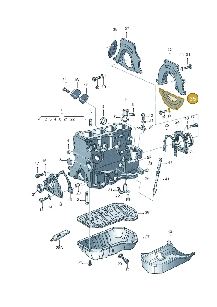 028103647A — Volkswagen LUPO/3L TDI (2003-2005) diagram 117103200, position 35