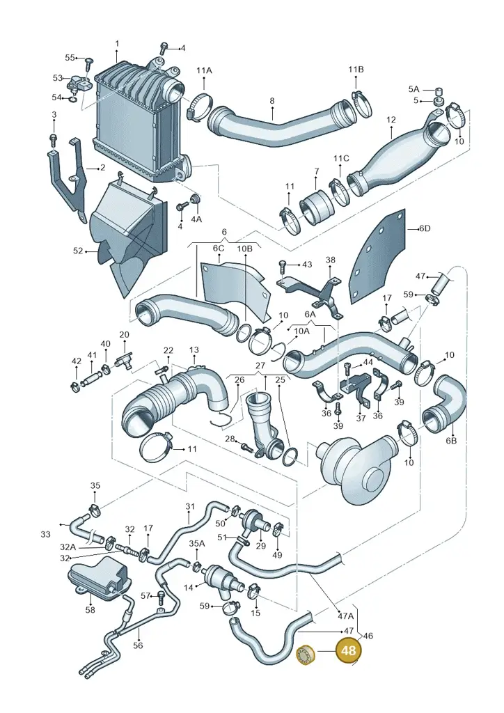 028103657 — Volkswagen New Beetle 06> (2005-) diagram 194145750, position 48