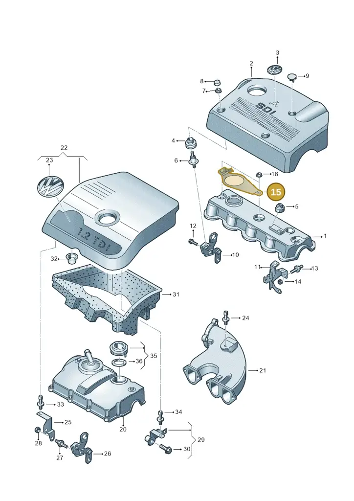 028103945D — Volkswagen LUPO/3L TDI (2003-2005) diagram 231103550, position 15