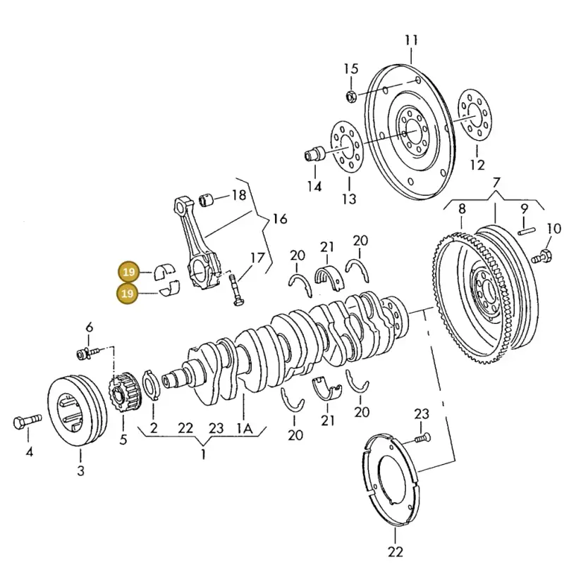 028105701H — Volkswagen LT, LT 4X4 (2003-2006) diagram 169105200, position 19