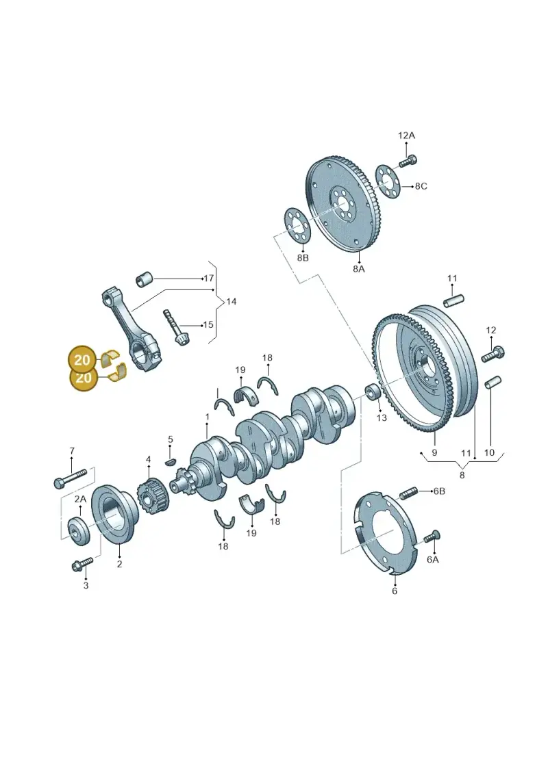 028105701J — Volkswagen POLO (1999-2001) diagram 158105050, position 20