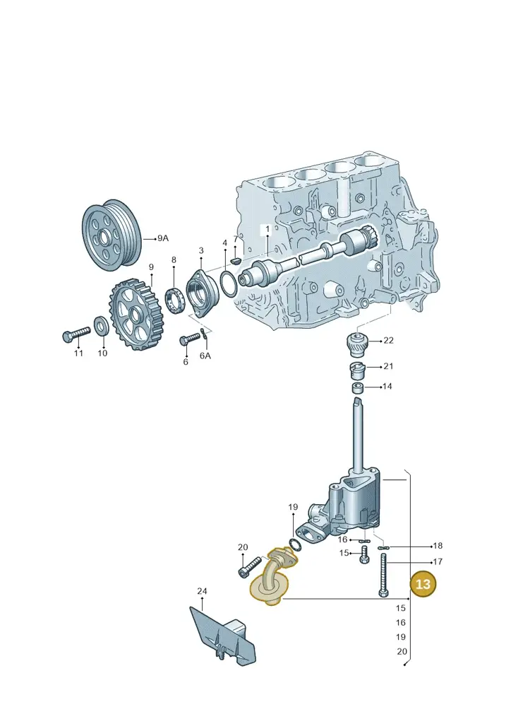 028115105L — Volkswagen LUPO/3L TDI (2003-2005) diagram 127115200, position 13