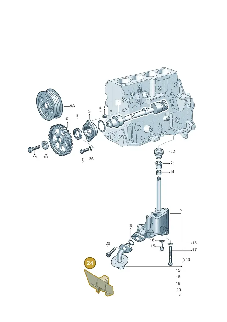 028115221A — Volkswagen LUPO/3L TDI (2003-2005) diagram 127115200, position 24