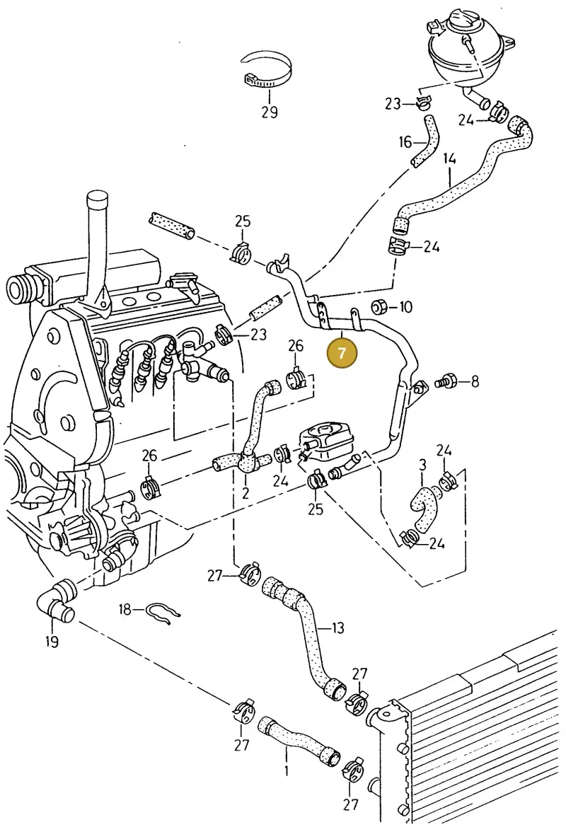 028121065K — Volkswagen Polo Classic           96 (1995-1996) diagram 173121350, position 7