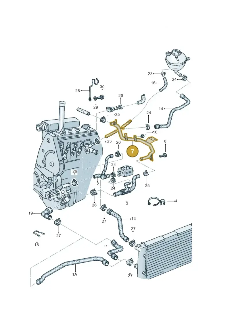 028121065K — Volkswagen POLO CLASSIC/VARIANT (1996-1999) diagram 242121350, position 7