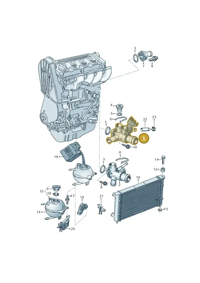 028121132A — Volkswagen POLO CLASSIC/VARIANT (1996-1999) diagram 138121700, position 1