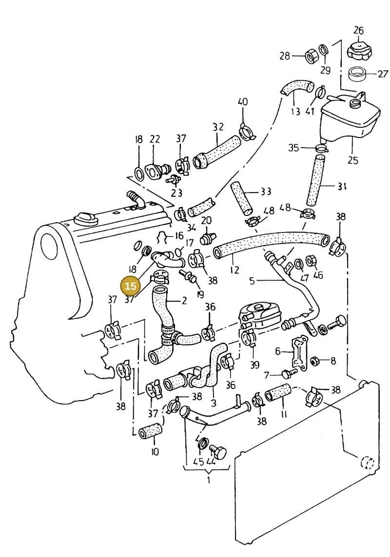 028121132B — Volkswagen CADDY PICKUP (1996-2000) diagram 101121400, position 15
