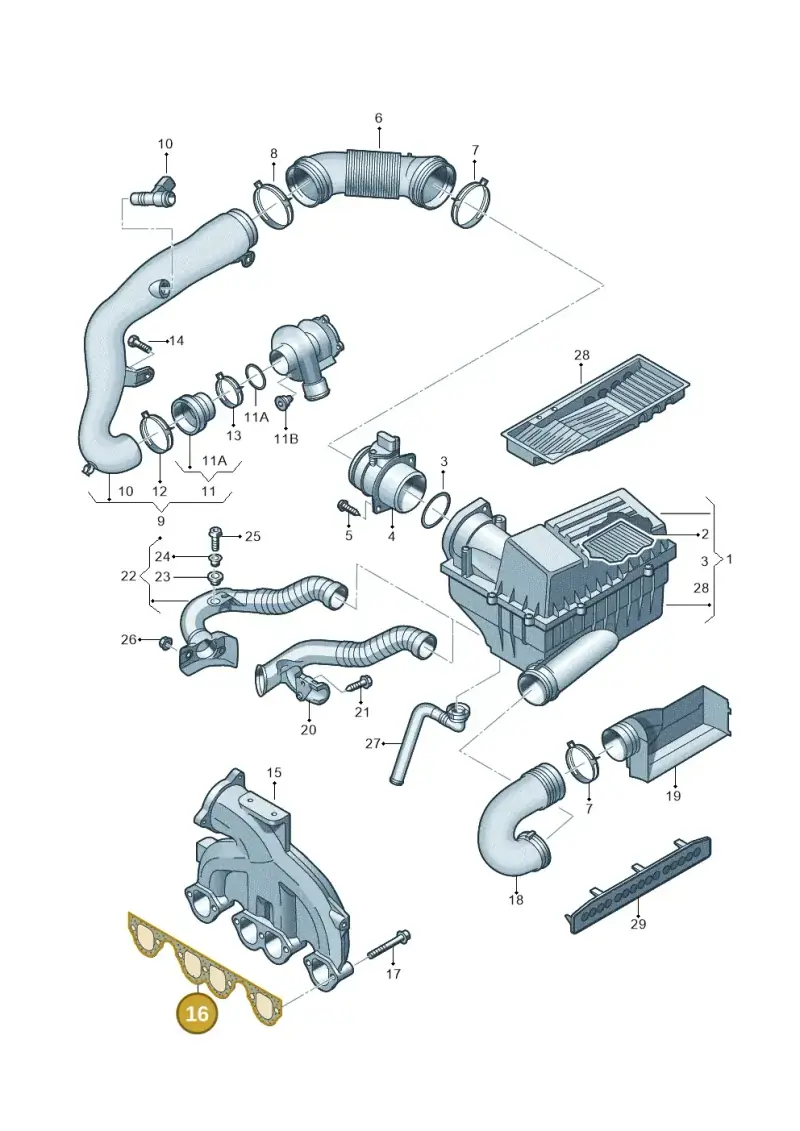 028129717D — Volkswagen Passat estate (2008-2011) diagram 656129300, position 16