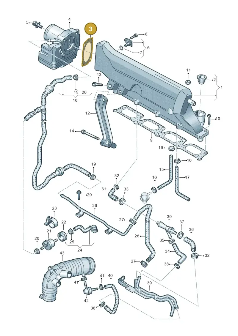 028129748 — Volkswagen Polo (2008-2009) diagram 461133700, position 3
