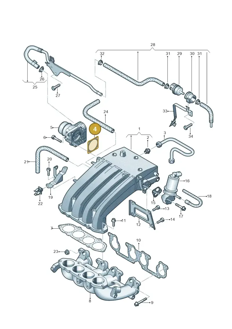 028129748 — Volkswagen Transp. caravelle (2011-2015) diagram 410133200, position 4