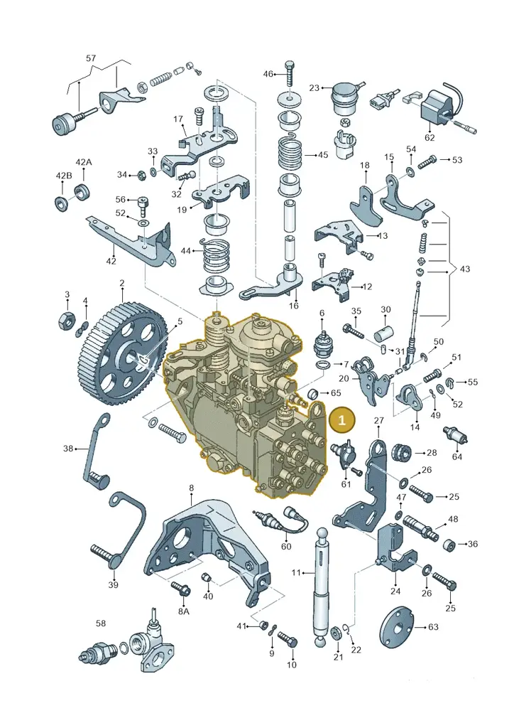 028130081AX — Volkswagen GOLF VAR./VENTO (1996-1999) diagram 121130100, position 1