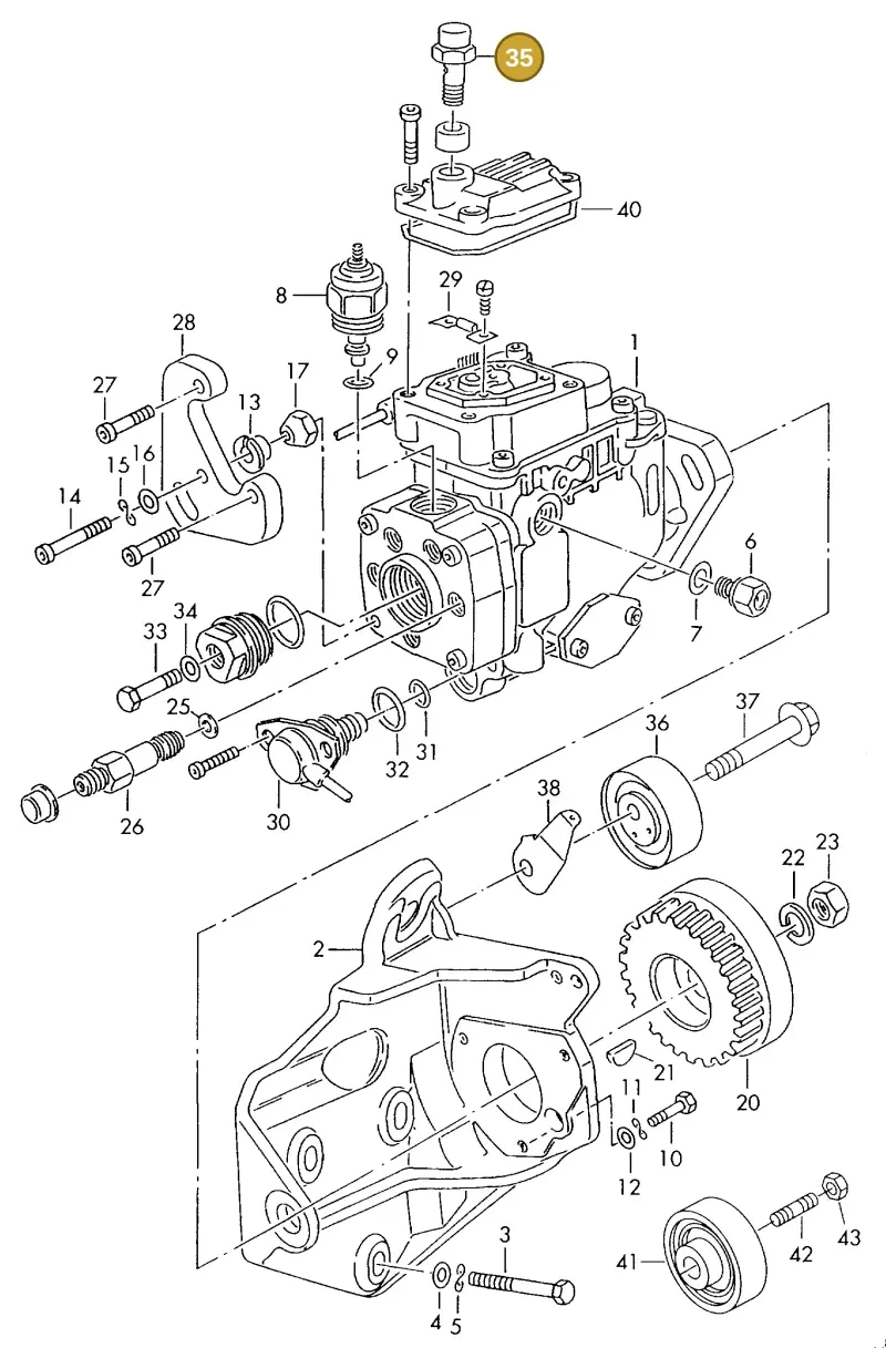 028130122B — Volkswagen Transporter            96 (1996-1996) diagram 118130400, position 35