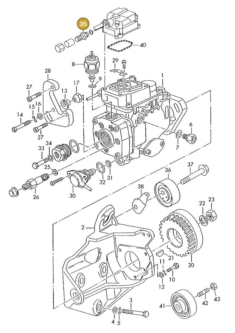028130122B — Volkswagen LT, LT 4X4 (2003-2006) diagram 442130400, position 35