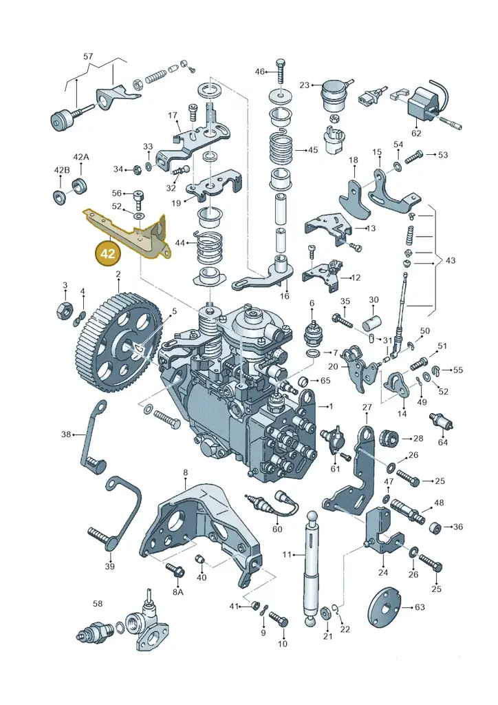 028130147H — Volkswagen GOLF VAR./VENTO (1996-1999) diagram 121130100, position 42